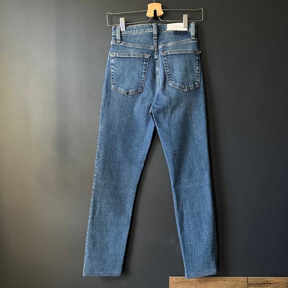 RE/DONE Originals Ultra High Rise Ankle Crop Medium Fade Size 26 - Picture 8 of 12